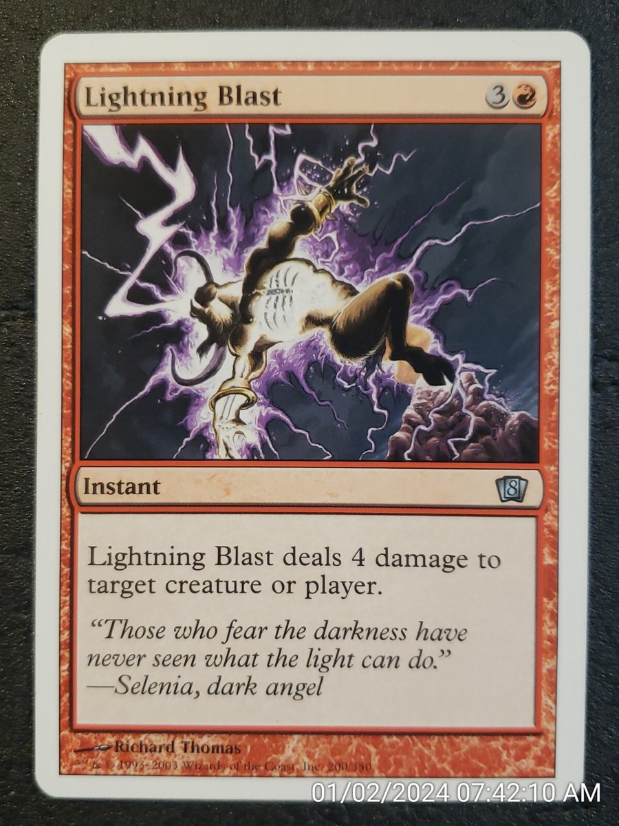 LIGHTNING BLAST Magic the Gathering MTG Eighth (8th) Edition