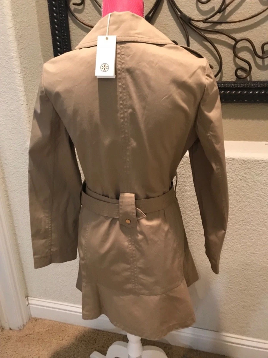 NWT Tory Burch Abrielle Trench Coat Khaki Size 6