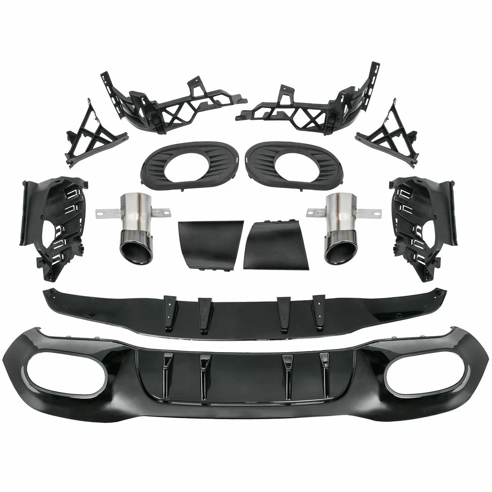 Difusor escapes para Mercedes Clase A W177 Hatchback con pack AMG A35 look 2018+ - Imagen 2 de 4