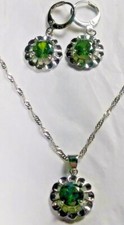 Sunflower Pendant And Earring Set