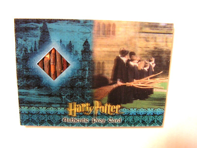 Harry Potter-SS-Artbox-Screen Used-Relic-Movie-Film-LE-Broom Bristles-Prop Card