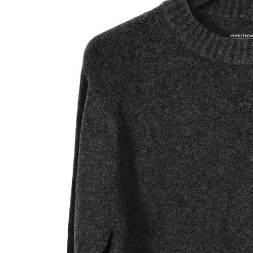 Nordstrom Brushed Crewneck Sweater Dark Gray Mens Medium M $70 Soft Cozy Knit - Picture 4 of 6