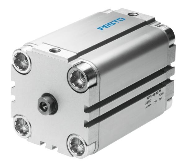 Vérin compact Festo double effet ADVU-80-25-P-A à détection magnétique