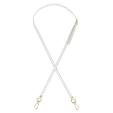 47" Adjustable PU Leather Purse Strap with Gold Hardware White