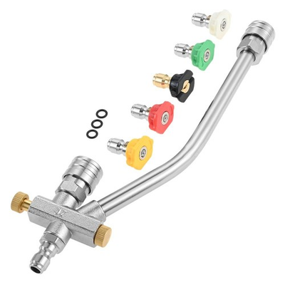 #ad 1 4quot; Quick Connect Dual Lance with 5 Pressure Washer Nozzle Tips for Car Wash $32.79