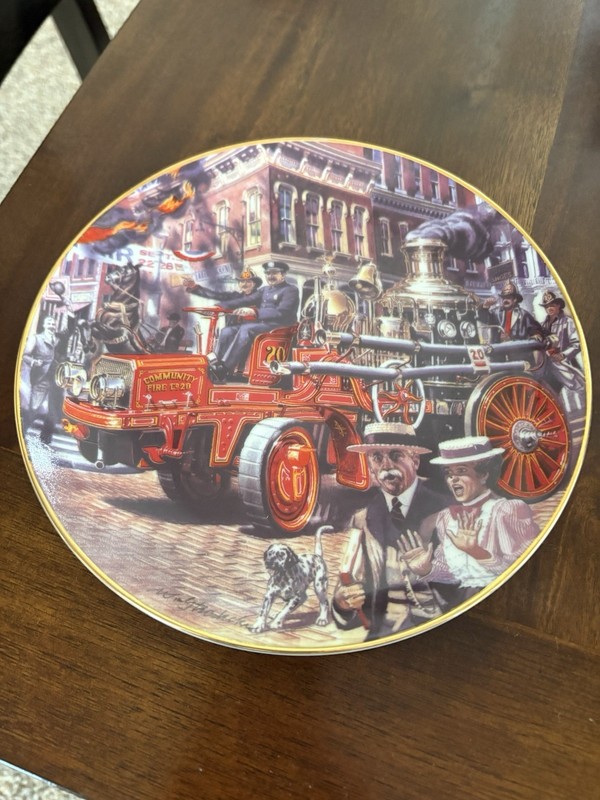 National Fire Museum Limited Edition Firefighting Plates Lot of 6 W.T. Brodahl