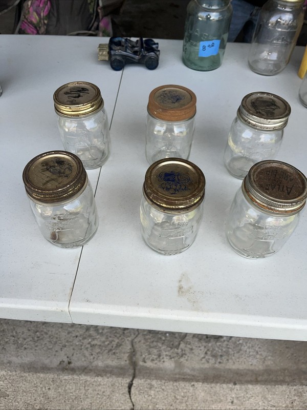 6 Pint Bicentennial Mason Jars Nice No Chips ￼