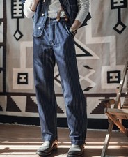 Non Stock W30 1920s Overall Wabash Railway Indigo Denim Work Pants 100 Cotton M