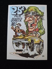 1970-1973 Donruss Odder Odd Rods Card Sticker 25 per Quarter Mile