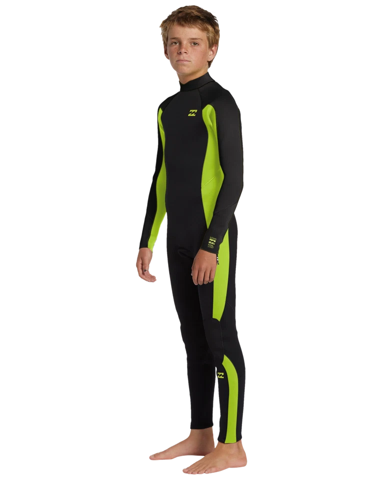 Traje de neopreno Billabong para niños de 4/3 mm con cremallera trasera manga larga Foto 2 de 4