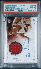 Toni Kukoc 2013 NATIONAL TREASURES LASTING LEGACIES SIGNATURE MAT. /99 PSA 8