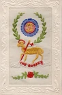 QUEEN'S ROYAL WEST SURREY REGIMENT: WW1 EMBROIDERED MILITARY SILK POSTCARD