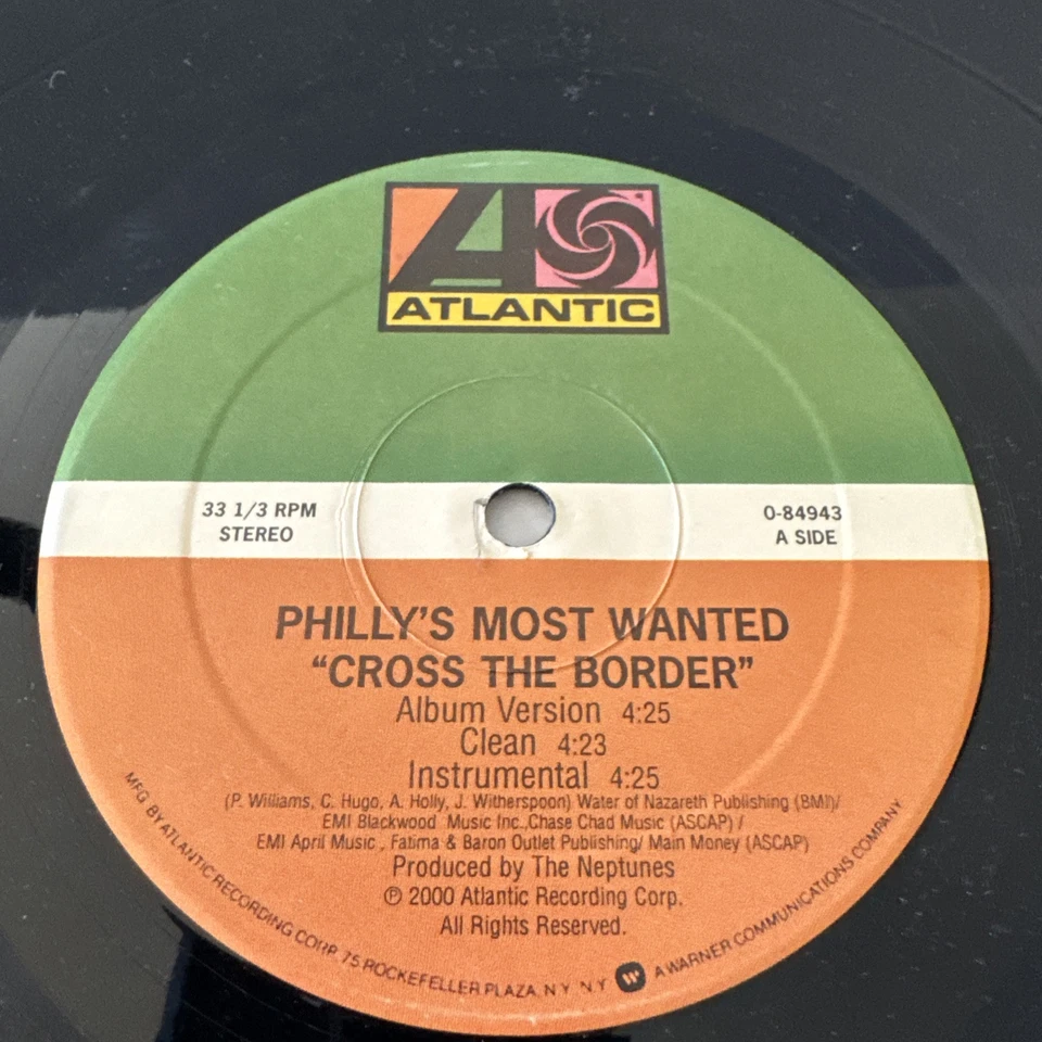 Philly's Most Wanted Cross The Border 12" Single Atlantic 4b9 - Image 4 of 4