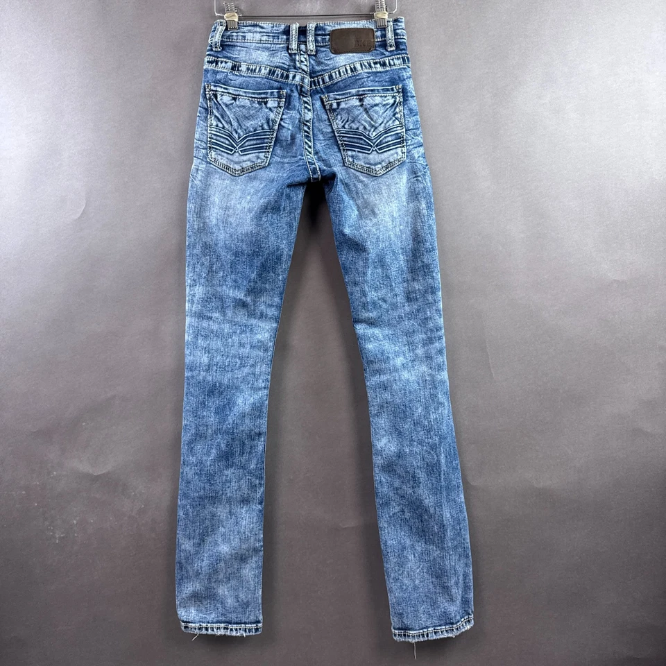 Buckle BKE Jeans Mens 27x32 Blue Alec Thrashed Destroyed Denim Pants Washed Out - Image 3 of 4