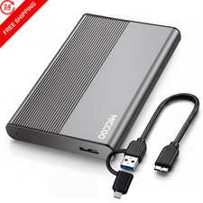 MICCOO 500GB External Hard Drive HDD, USB 3.0 Portable Ultra Slim, Gray