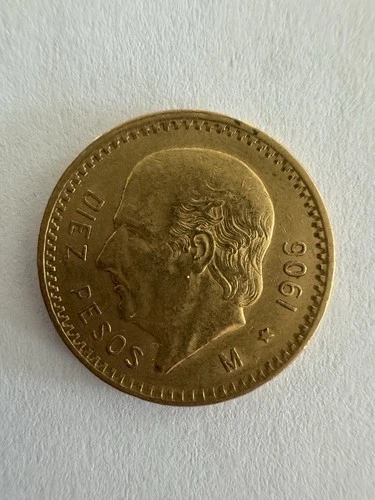 1906 Mexico 10 Pesos Gold — photo from the most recent tracked eBay sale