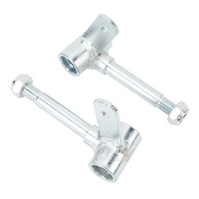 1 Pair M14 Front Wheel Steering Spindle Stud Flange with 4pcs 10mm Bearings