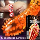 10pcs Adult Sensitive Orgasm Thin Latex Condoms Dotted Ribbed Stimulate Vaginal