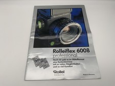 Rollei Rolleiflex 6008 Professionnel Brochure Magazine Prospectus Allemand