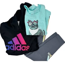 Adidas Girls M Hoodie & Leggings Set Rainbow FREE SHIPPING