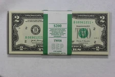 Series 2017-A BEP Wrap Bundle of 90 $2 Federal Reserve Star Notes CU 5VWS
