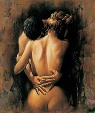 Igor Semeko- Original Giclee on Canvas "Hug"