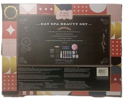 Fao Schwartz Pampered Play Day Spa Beauty Shop 47 PC Kids Spa Salon Nail Polish