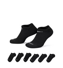 Nike Everyday Plus Cushion No Show Men's Socks - Black, 6 Pack Large 8-12 