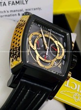 Invicta S1 Rally Swiss Z60 Chronograph Black / Gold Dial Leather Mens Watch