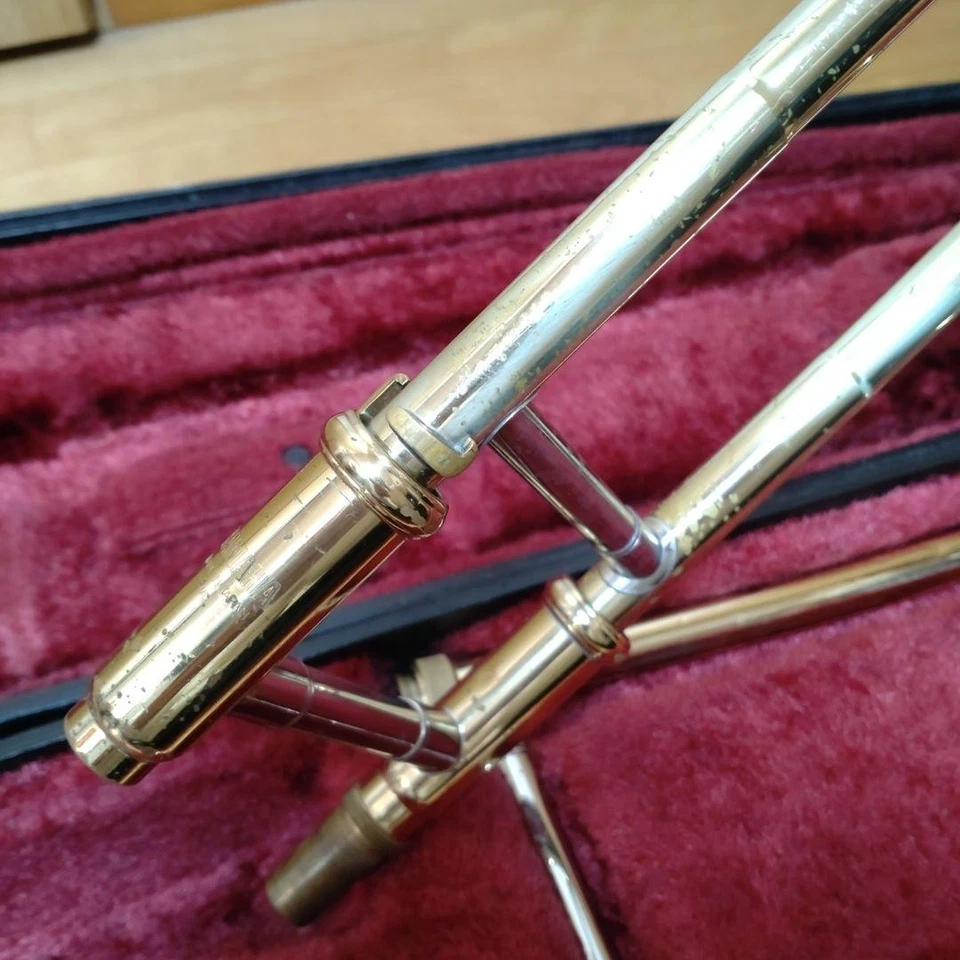 Yamaha YSL-455G YSL455G Tenor Trombone w/ Hard Case Tested Used Japan - Image 4 of 4