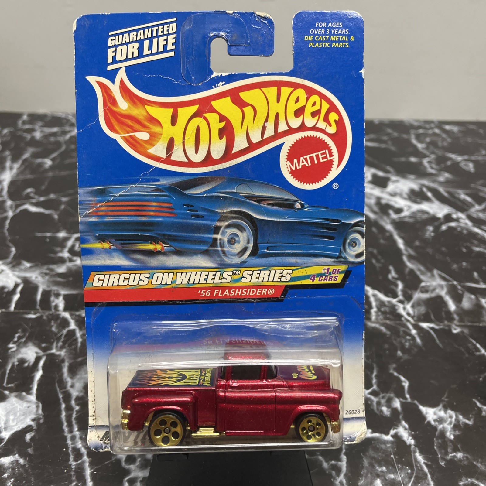 2000 Hot Wheels #25 Circus on Wheels Series 1/4 '56 FLASHSIDER Red w/Gold 5DotSp