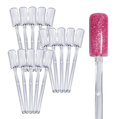 200pcs Beauticom Refill Clear Plastic Extra Nail Art Color Display Tip Sticks