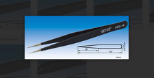 Genuine Vetus ESD-10 ESD-SAFE Fine Tip Precision Stainless Steel Tweezer