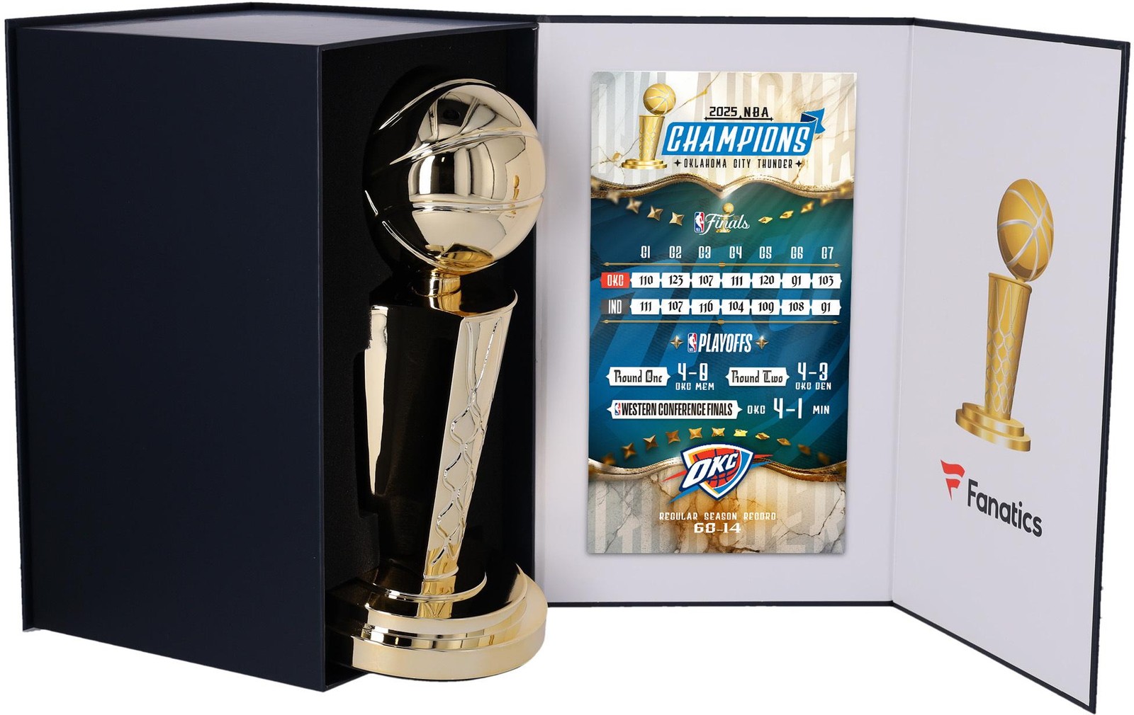 Oklahoma city thunder 2025 nba finals champions 12" larry o'brien replica trophy
