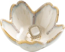 Flower Ring Holder Dish, Ceramic Jewelry Tray Dish, Small Trinket Dish, Jewelry