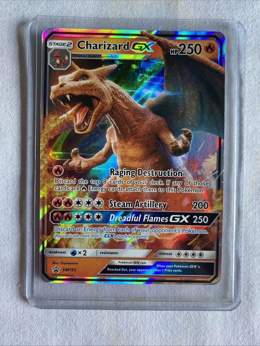 Charizard GX SM195 - Sun & Moon Black Star Promo Holo Pokemon | eBay
