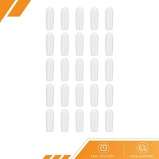 100 x Round Rubber End Caps 4mm ID Bolt Covers Vinyl Screw Protector White