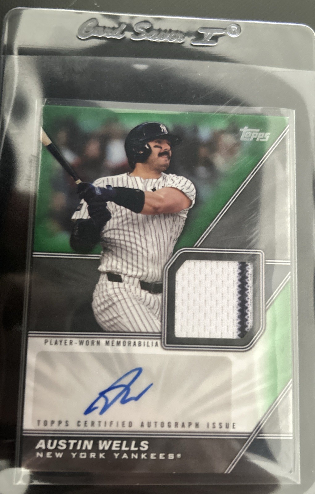 2026 Topps Series 1 - AUSTIN WELLS - Major League Material GREEN AUTO #/99 Yanks
