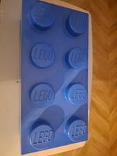 Lego Storage Box - Large Brick 8 Stud Container Tub Box in Blue - Genuine