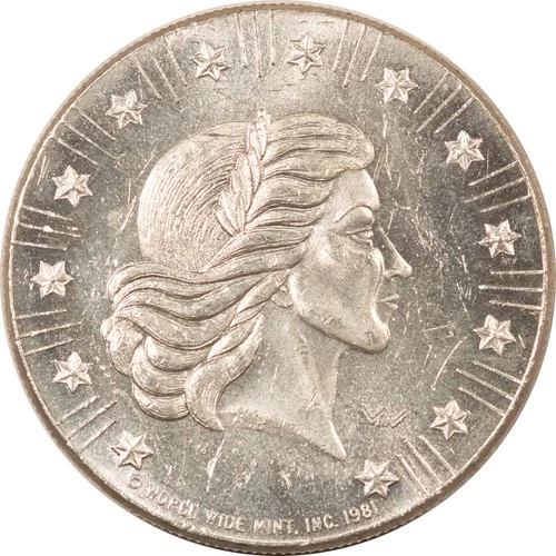 1981 VINTAGE 1 OZ .999 SILVER AMERICAN EAGLE WORLDWIDE MINT ROUND, UNCIRCULATED!