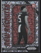 2022 Panini Prizm #NR-4 Drake London New Recruits Prizm No Huddle Rookie RC