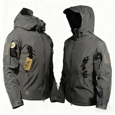 Tactical Jacket Mens Waterproof Military Soft Shell Work Windbreaker Jacket Coat