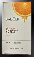 Sadoer Vitamin C Gel Night Mask 20 Ct. Brightening & Hydrating New Sealed