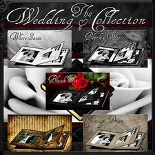 Digital Wedding Albums Photoshop Templates, Photography Backgrounds 4 DVD's 1F