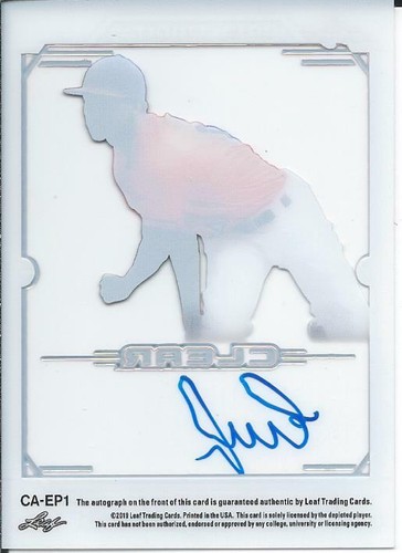 2019 Leaf Trinity Baseball ENOLI PAREDES Clear Acetate On-Card Autograph - Picture 2 of 2