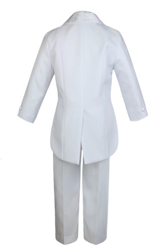 6pc Baptism White Tuxedo English Spanish Colored Silver Gold Pope Maria on Stole - Picture 5 of 11