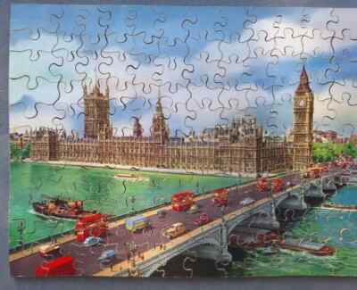VINTAGE VICTORY SPERRHOLZ PUZZLE HOUSES OF PARLIMENT-WESTMINSTER LONDON VOLLSTÄNDIG