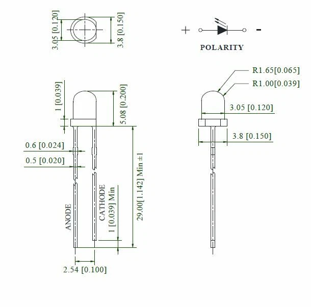 1,8mm 2mm 3mm 4,8mm 5mm LED AUSWAHL mit Widerstand klar matt auto RGB weiß - Bild 2 von 4
