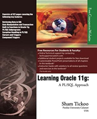 Learning Oracle 11g : A PL/SQL Approach Paperback Prof Sham Ticko