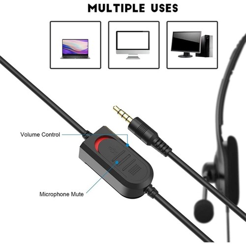Microphone Single-Sided Computer Headphone Lightweight Call Center Headset - Picture 6 of 8